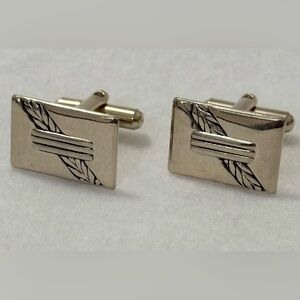 Vintage Wheat Gold-tone Cufflinks